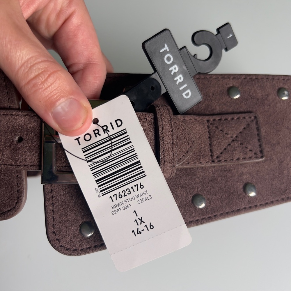 NWT Torrid Brown Studded Belt - Picture 3 of 4
